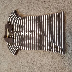American Eagle || XS Brown and white shirt